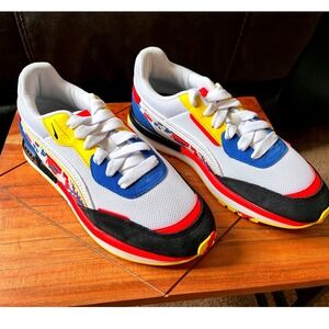 Puma City‎ Rider Splash JR Kids Sneakers Shoes White Royal Dandelion Size 4.5 Y